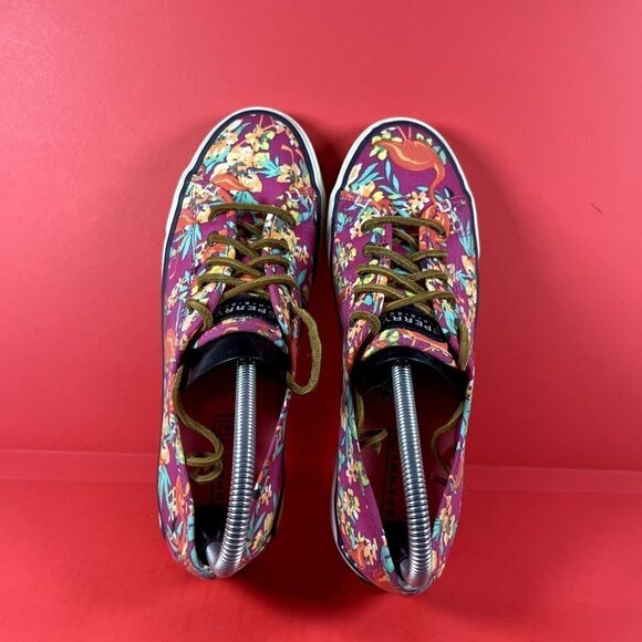 Sperry Top -Sider Women's Pink Floral Print Boat Shoe Size 8.5 - Picture 5 of 9